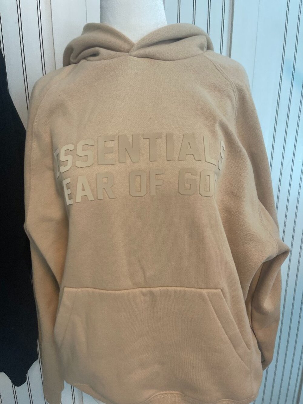 NWT Fear of God Essentials Sand Hoodie XS Oversized Pullover Beige